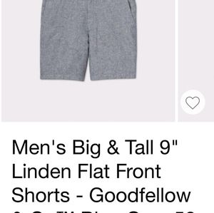 NWT Mens Big and Tall Blue Gray shorts